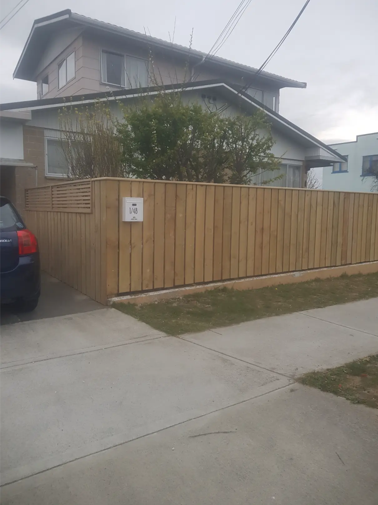 Board Fence with Gaps and Trellis